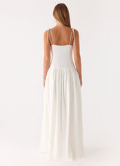 Giovanna Linen Maxi Dress - White