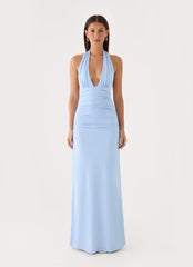 Ilaria Halter Maxi Dress - Powder Blue