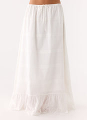 Lior Cotton Maxi Skirt - White