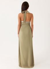 Lorela Maxi Dress - Pale Olive