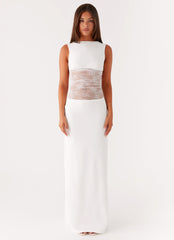 Medina Lace Maxi Dress - White