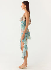 Meylissa Hanky Mini Dress - Aqua Blur