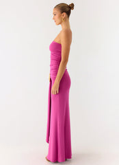 Party After Party Shell Maxi Dress - Fuchsia