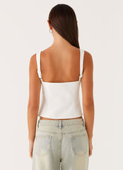 Pia Cut Out Top - White