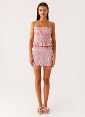 Shari Beaded Mini Skirt - Pink