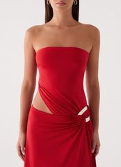 Tarna Maxi Dress - Cherry