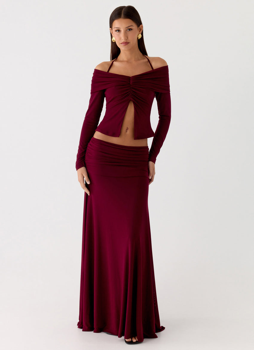 Thorness Maxi Skirt - Plum