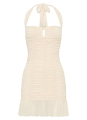 Toni Halter Mini Dress - Lemon
