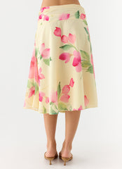 Valley Midi Skirt - Lemon Soleil
